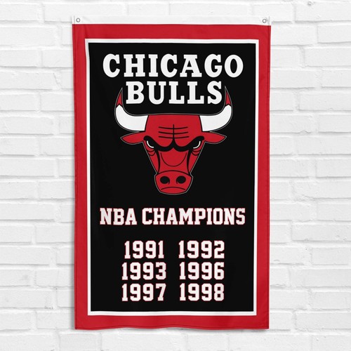 For Chicago Bulls Fans 3x5 ft Flag Champions American Basketball Banner - Picture 9 of 12