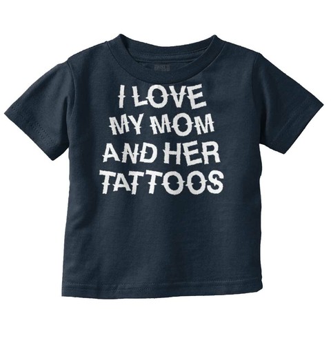 Tattoo Tattoed Mom Cute Graphic Clothes Gift Toddler Boy Girl Youth T Shirt Tee - Picture 7 of 15