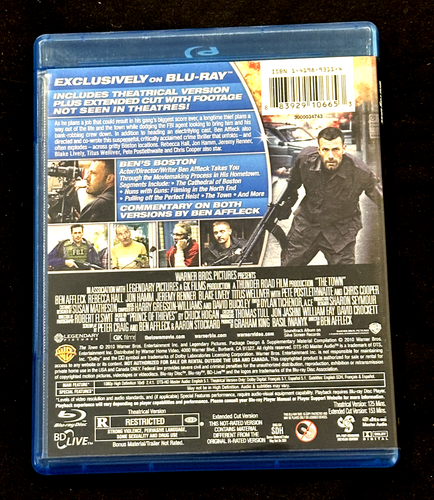 The Town Extended Cut Blu-Ray + DVD Slip Cover Region Free Never Used! - Bild 5 von 6