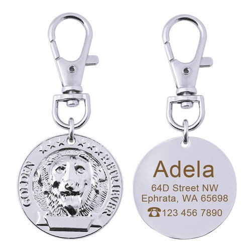 Personalized Pet Tags Dog Cat ID Collar Tag with Dogs Images Free Engraved - Picture 4 of 17