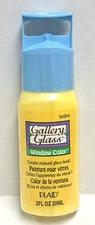 Gallery Glass #16004 2 fl oz SUNNY YELLOW stained glass paint sealed