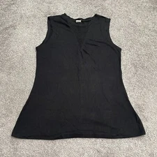 Darling Blue Basic Tank Top Womens Medium Soild Black Sleeveless Soft Stretch