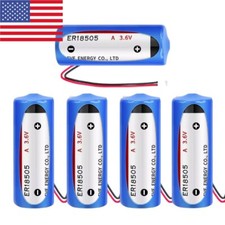 US STOCK 5x 3.6V ER18505 4000mAh Non-Rechargeable Battery w/ 2.0 white Plug NEW