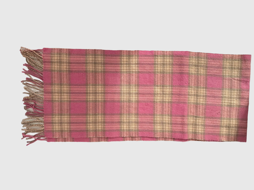 Tweeds tartán Highland 100 % pura lana nueva rosa/verde CHECK ligeramente usados - Imagen 3 de 4