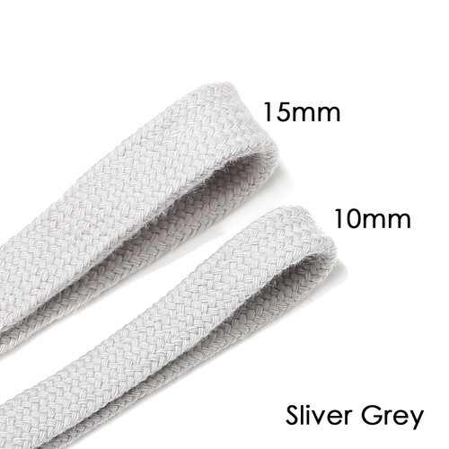 Flat Cotton Drawstring Tape Cord,10 & 15mm,Garment Hoody Sweatshirt and Crafts - Picture 13 of 31