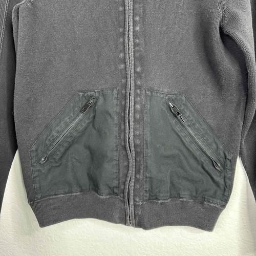Rag & Bone Jacket Men’s Small Black Zip High Collar Casual Edgy Preppy Moto - Picture 5 of 9
