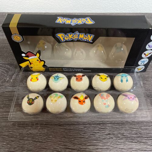 Pokemon Edizione Speciale Ufficiale 10 Pk Mini Nintendo Ornamenti Natalizi Pikachu - Foto 14 di 19