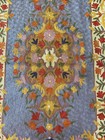 Kilim Embroidered Runner Rug Middle Eastern Turkish Rayon 150 cm x 85 cm