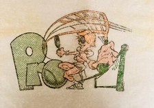 Original Vintage Pro Tennis Iron On Transfer