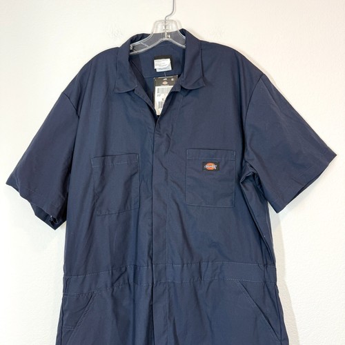 Dickies Coveralls Mens XL Short Sleeve Blue - Picture 3 of 11