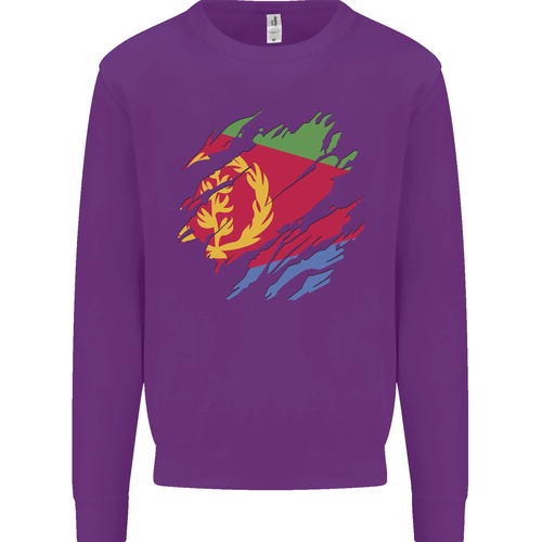Torn Eritrean Flag Eritrea Flag Day Football Kids Sweatshirt Jumper - Picture 21 of 97