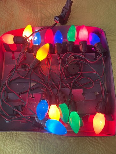 You Choose! Vintage C9 15-25 Socket Outdoor String Christmas Lights Working - Picture 9 of 35
