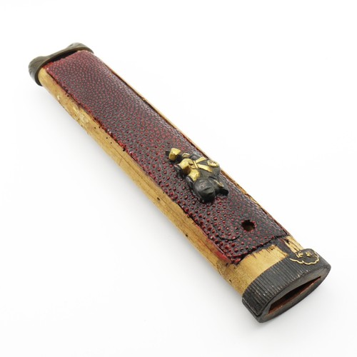 Tsuka Japanese Antique Sword Fittings Edo period Menuki Fuchi Kashira - Picture 17 of 17