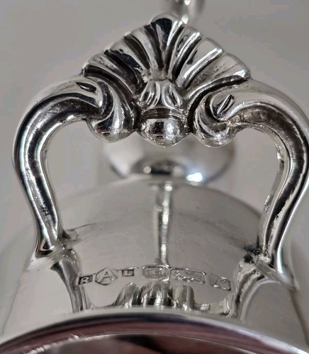 Vintage solid sterling silver sugar Scuttle & Scoop. Sheffield 1985. By R A L - Picture 18 of 24