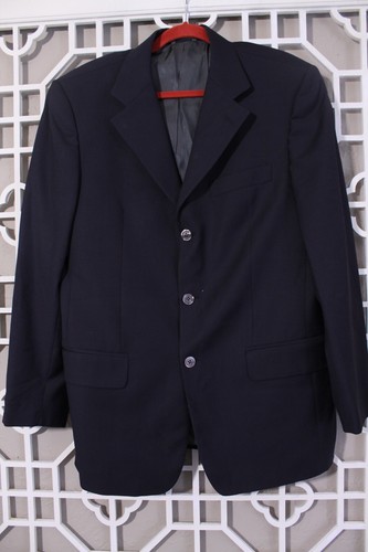 Lardini Blazer Herren 40R Schwarz LORO PIANA Tasmanian Super 120s 3 Knopf Italy Men - Bild 1 von 21