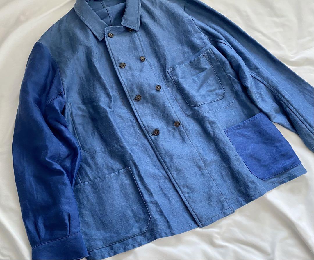 KAPTAIN SUNSHINE Moleskin DB Work Jacket Indigo Blue Size 38 KAPTAIN SUNSHINE Moleskin DB Work Jacket Indigo Blue Size 38