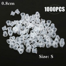 1000PCS Ink Caps Small Plastic Pigment Cups Tattoo Supplies 8mm USA