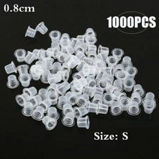 1000PCS Ink Caps Small Plastic Pigment Cups Tattoo Supplies 8mm USA