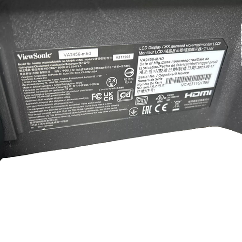 ViewSonic VA2456-MHD 24" HDMI VGA D-Port Monitor Display - Picture 6 of 6