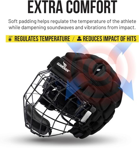 Guardian Cap - Softshell Helmbezug für Hockey, schwarz XT - Bild 6 von 9