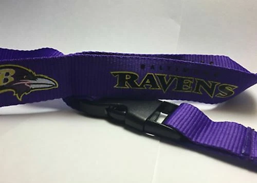 Baltimore Ravens Lanyard ID Badge Key Chain Clip Face Mask Holder Strap Saver - Image 2 of 4
