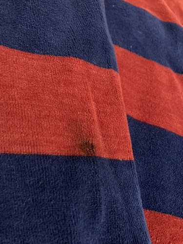 Vintage Atkinson Velvet Combed Cotton Shirt Long Sleeve Red Blue Pullover Large - 第 11/13 張圖片