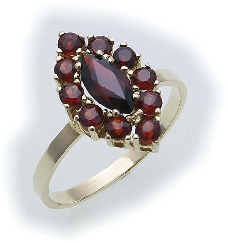 Damen Ring m. Granat in Silber 925 Granatring Sterlingsilber Qualität 8315/8GR - Picture 1 of 2