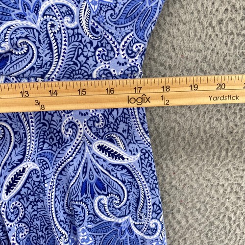 Abito Talbots donna extra large blu paisley maxi impero vita jersey elasticizzato - Foto 8 di 11