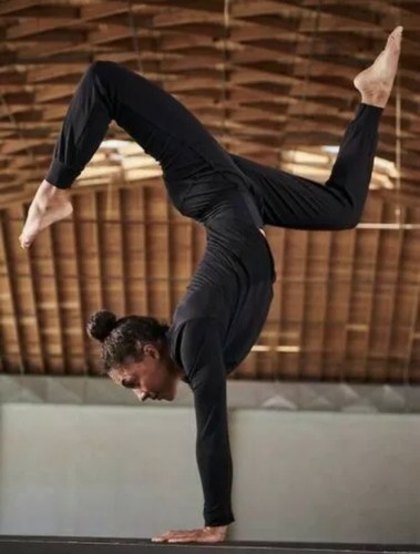Nuevo con etiquetas Pantalones Atleta Negro Saludo Corredor Powervita Yoga Fitness Talla. Mediano - Imagen 3 de 3