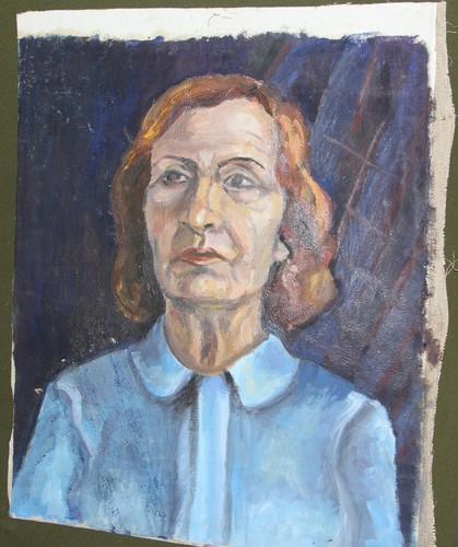 Quadro olio espressionista donna ritratto - Foto 3 di 12