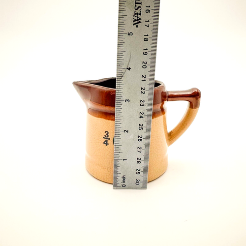 Vintage Ceramic Measuring 3/4 Cup Brown Cream Tan Glaze - Picture 12 of 12