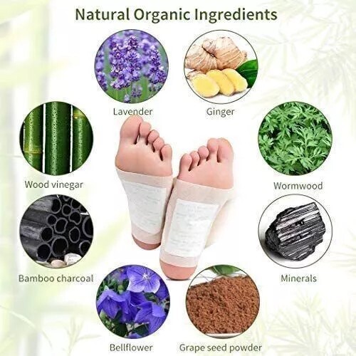 Detox Foot Patches Pads Body Toxins Feet Slimming Deep Cleansing - Picture 7 of 8
