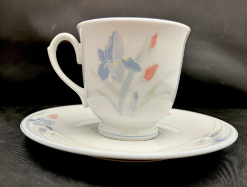 JUEGO(s) taza(s) con patas estampado iris flores frescas de excel - Imagen 2 de 5