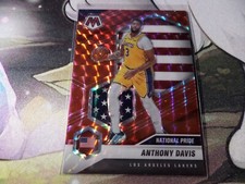 2020-21 Panini Mosaic Anthony Davis National Pride #250 Red Mosaic Prizm
