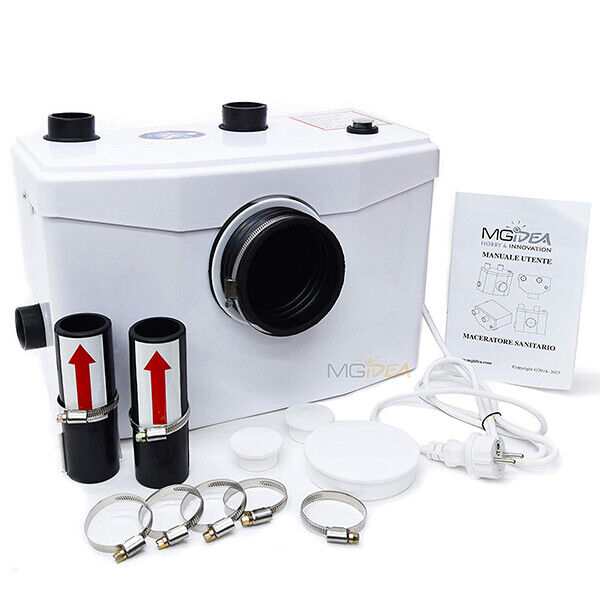 TRITURATORE SANITARIO MACERATORE WC 3in1 600W CASSETTA WATER BAGNO DOCCIA TRITURATORE SANITARIO MACERATORE WC 3in1 600W CASSETTA WATER BAGNO DOCCIA