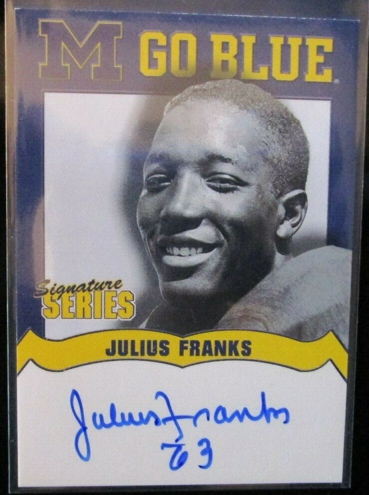 JULIUS FRANKS AUTO TK LEGACY MICHIGAN WOLVERINES AUTOGRAPH MGB39