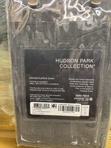 Hudson Park Collection Luxus Kaschmir Y Baumwolle Kissenschein Standard - Bild 2 von 2