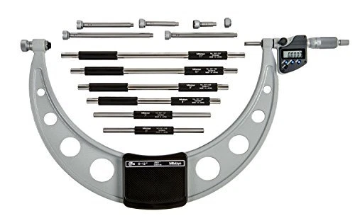 Mitutoyo 340-352-30 Outside Micrometer w/ Interchangeable Anvils 6-12"