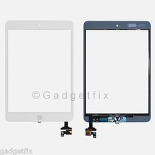 US White Touch Screen Digitizer IC Connector Home Button Flex for Ipad Mini 1 2