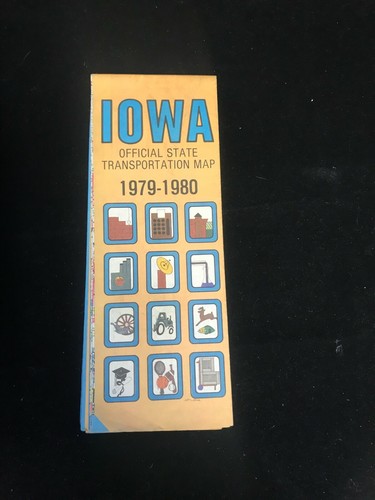 1979-1980 Iowa Official State Transportation Map - Picture 1 of 2