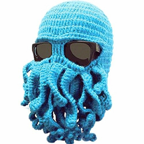 Cappello berretto BomHCS Novetly tentacolo polpo Cthulhu maglia berretto maschera vento compleanno - Foto 22 di 34