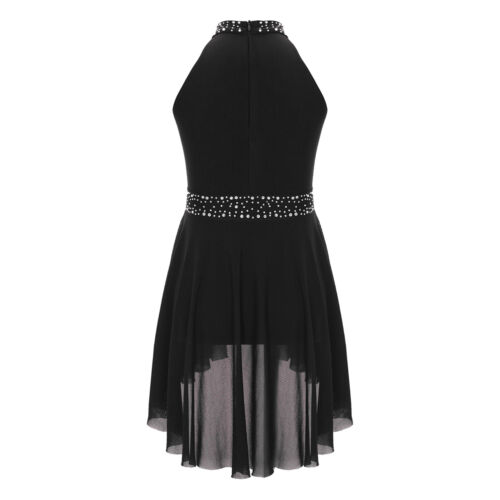 Kinder Mädchen Ballettanzug Einfarbig Trikotkleid Ärmellos Tanzbekleidung - Bild 78 von 86