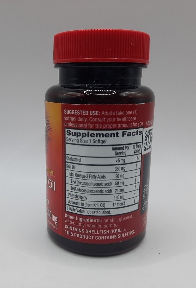 Schiff MegaRed Omega3 350 Mg. Krill Oil 60 Softgels 07/2024 eBay