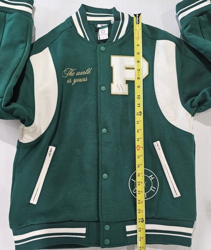 NEW Puma x Rhuigi Varsity Jacket Evergreen Men’s Size Small - Picture 5 of 15
