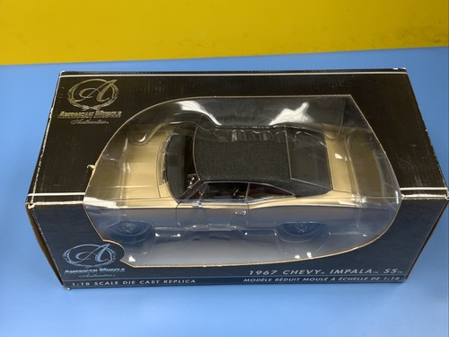 ERTL AUTHENTICS AMERICAN MUSCLE 1967 CHEVY IMPALA SS GOLD/BLACK VINYL TOP NEW - Picture 11 of 11