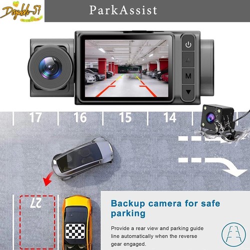 1080P 3 Lens Car DVR Dash Cam Front Inside Rear Cameras Video Recorder New - Bild 11 von 15