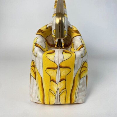 FENDI Fender Che First 8BP127 Shoulder Bag Yellow Nylon