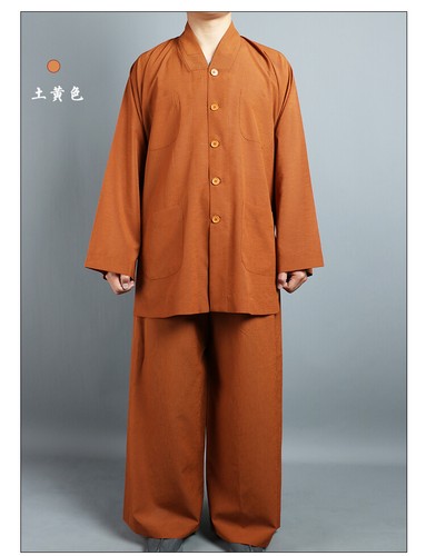 Unisex Buddhist Zen Clothing Shaolin Monk Kung Fu Martial Arts Wushu Uniforms - Picture 9 of 14