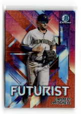 2021 Bowman - Futurist Garrett Mitchell #FUT-GM Orange Mojo Refractor /25 (RC)
