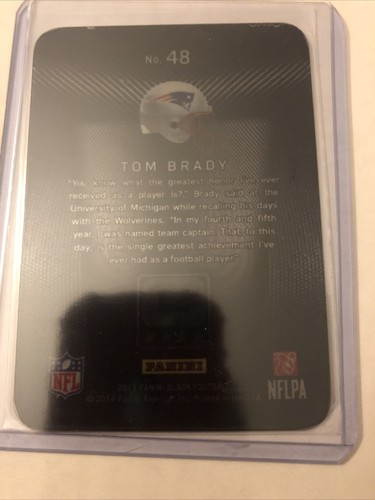 2013 Panini Black Metal TOM BRADY Metal Captains w/Coating VERY RARE SP - Picture 8 of 9